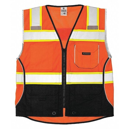 Large Men's Safety Vest, Orange MPN:1516-L