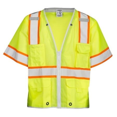High Visibility Vest, Class 3, M, Lime MPN:1550-M