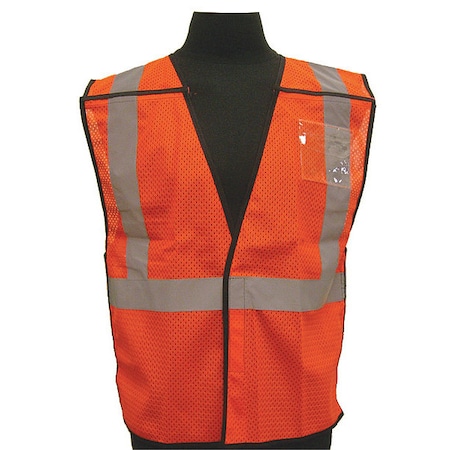 L/XL Class 2 High Visibility Vest, Orange, Gender: Unisex MPN:1806-L-XL