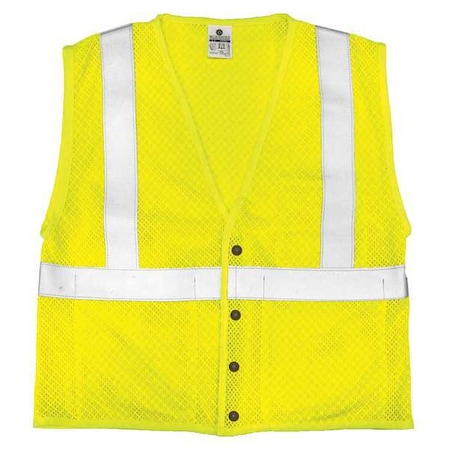 2XL Class 2 Flame Resistant High Visibility Vest, Lime MPN:ASFM300-2X