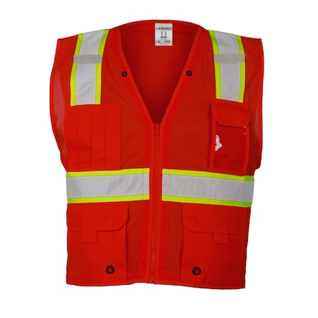 High-Visibility Vest, Zipper, Red, S/M MPN:B103-S-M
