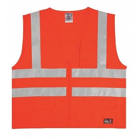 High Visibility Vest, Orange/Red, 3XL MPN:GF182NF-3X