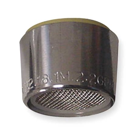 2.2 gpm Aerated Outlet, 55/64 in - 27 Thread Size, Chrome, Metal, 6 PK MPN:83-6015