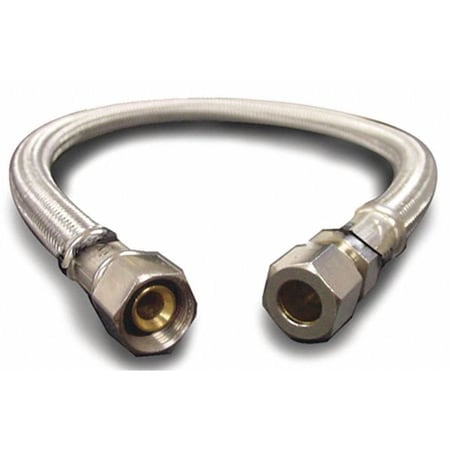 Faucet Connector, Stainless Steel, 12