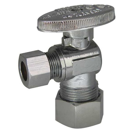 Angle Stop Valve, Brass, Compression, PK10 MPN:88-9215