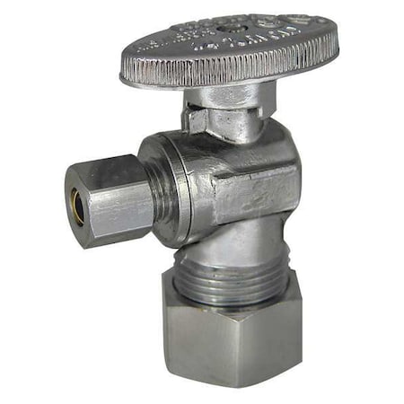 Angle Stop Valve, Brass, Compression, 1/4in MPN:88-9375
