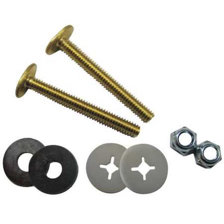 Closet Bolt Set, Brass, Universal Fit MPN:68-9138