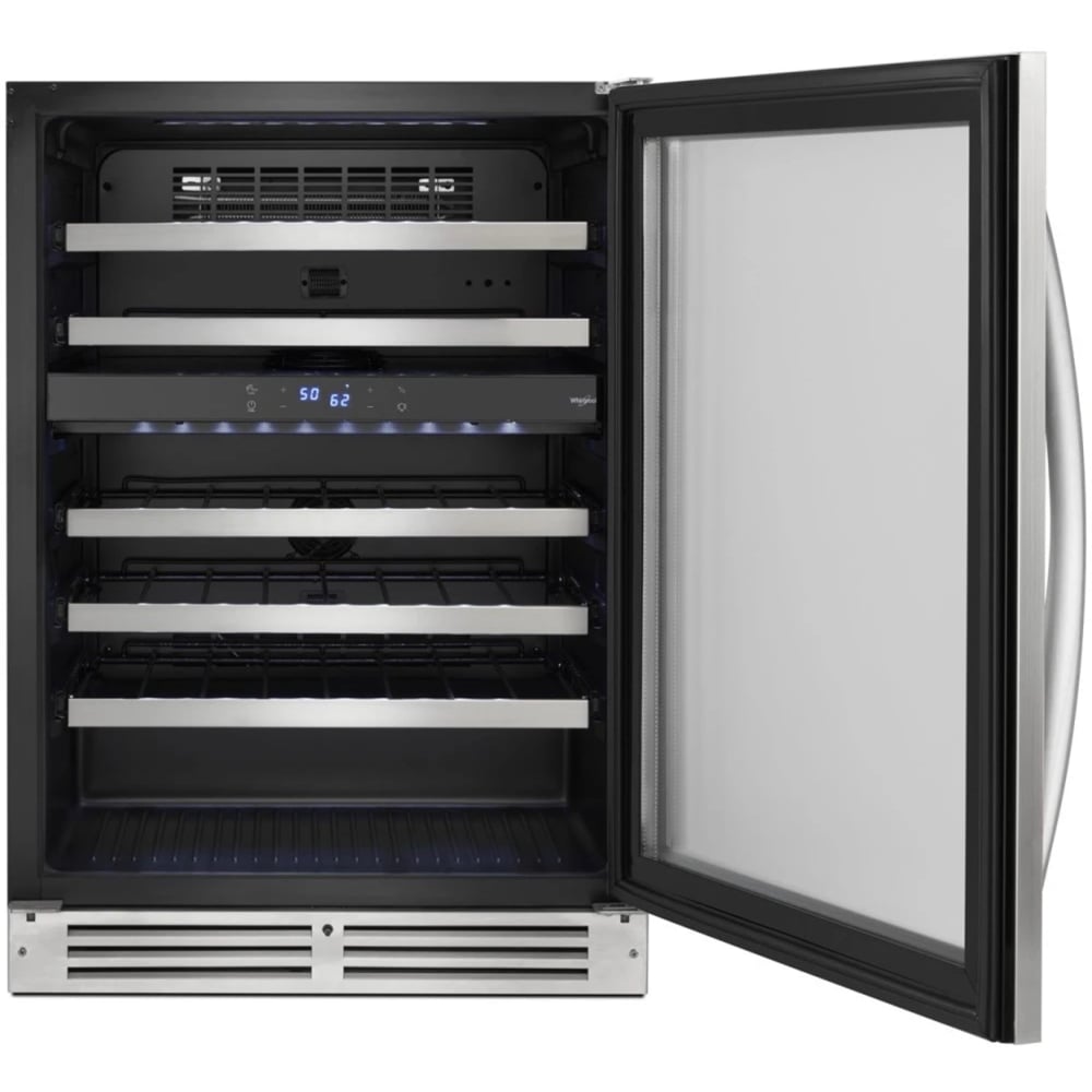 Whirlpool 5.3 Cu. Ft. Undercounter Wine Center Refrigerator, Silver MPN:WUW55X24HS