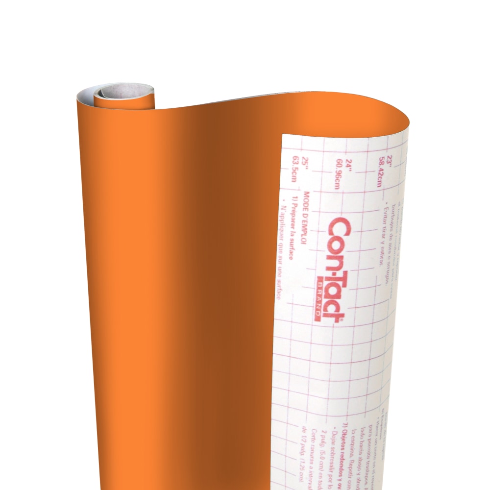 Con-Tact Brand Self-Adhesive Creative Covering, Orange, 18in x 50', Pack Of 2 Coverings MPN:KIT50FC9A1K606