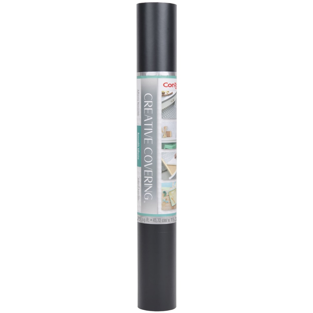 Con-Tact Brand Self-Adhesive Creative Covering, Black, 18in x 50' MPN:KIT50FC9A93606
