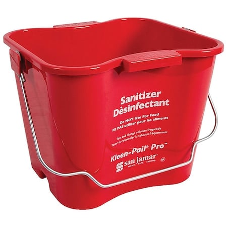 1 1/2 gal Curved Rectangular Bucket, Red, Polypropylene MPN:KPP196RD