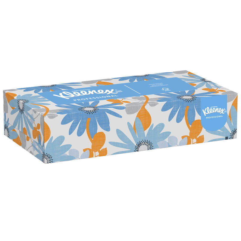 Kleenex 2-Ply Facial Tissues, FSC Certified, White, 125 Tissues Per Box, Case Of 48 Flat Boxes MPN:H21606