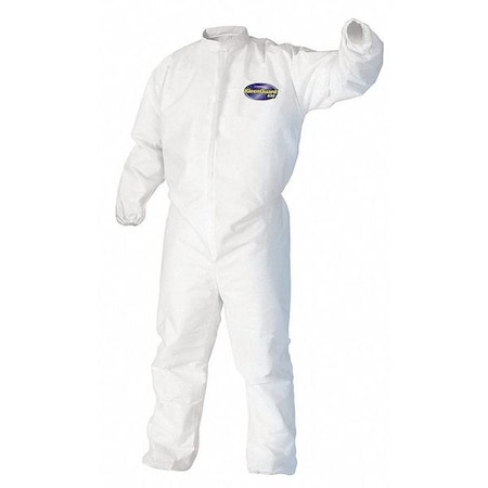 Large Kleenguard Extra White Coverall Zipper Frt MPN:46003