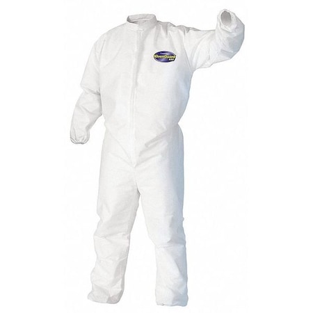 Coverall Wht Elastic Back/Wrists/Ankles Xl MPN:46104
