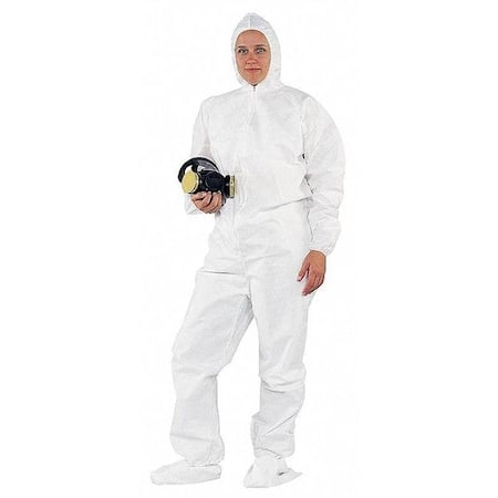 Medium White Kleenguardgp Coverall-Zipper Front MPN:49122