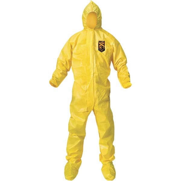 Non-Disposable Rain & Chemical-Resistant Coverall: Yellow, PE Film MPN:09816