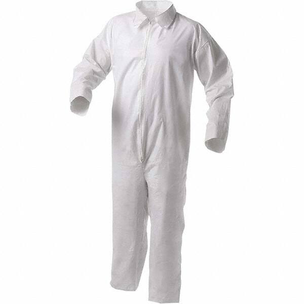 Disposable Coveralls: Size 4X-Large, Film Laminate, Zipper Closure MPN:38922 - Pkg Qty 25