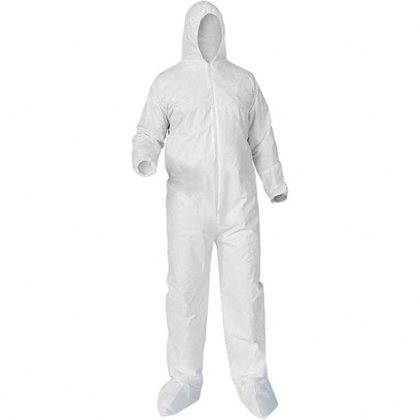 Disposable Coveralls: Size 3X-Large, Polypropylene, Zipper Closure MPN:38952 - Pkg Qty 25