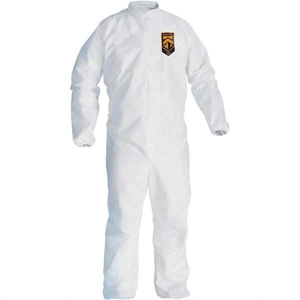 Disposable Coveralls: Size Small, Film Laminate, Zipper Closure MPN:41491 - Pkg Qty 25
