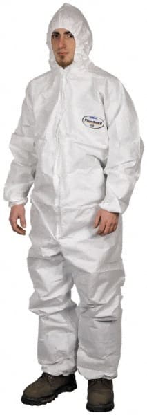 Disposable Coveralls: Size 4X-Large, 1.15 oz, SMS, Zipper Closure MPN:46117 - Pkg Qty 21