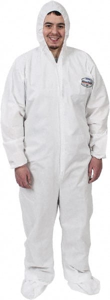 Disposable Coveralls: Size 2X-Large, SMS, Zipper Closure MPN:46125