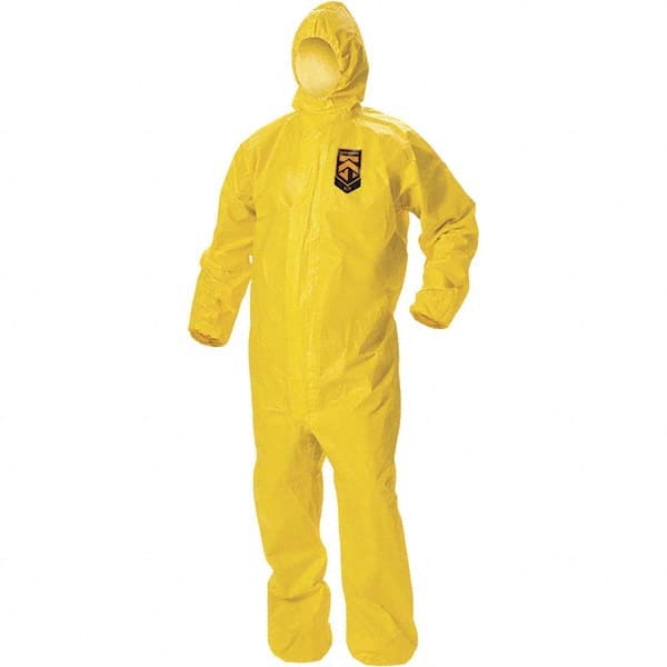 Non-Disposable Rain & Chemical-Resistant Coverall: Yellow, PE Film MPN:46770