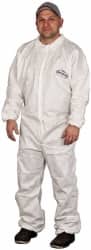 Disposable Coveralls: Size Large, SMS, Zipper Closure MPN:49103