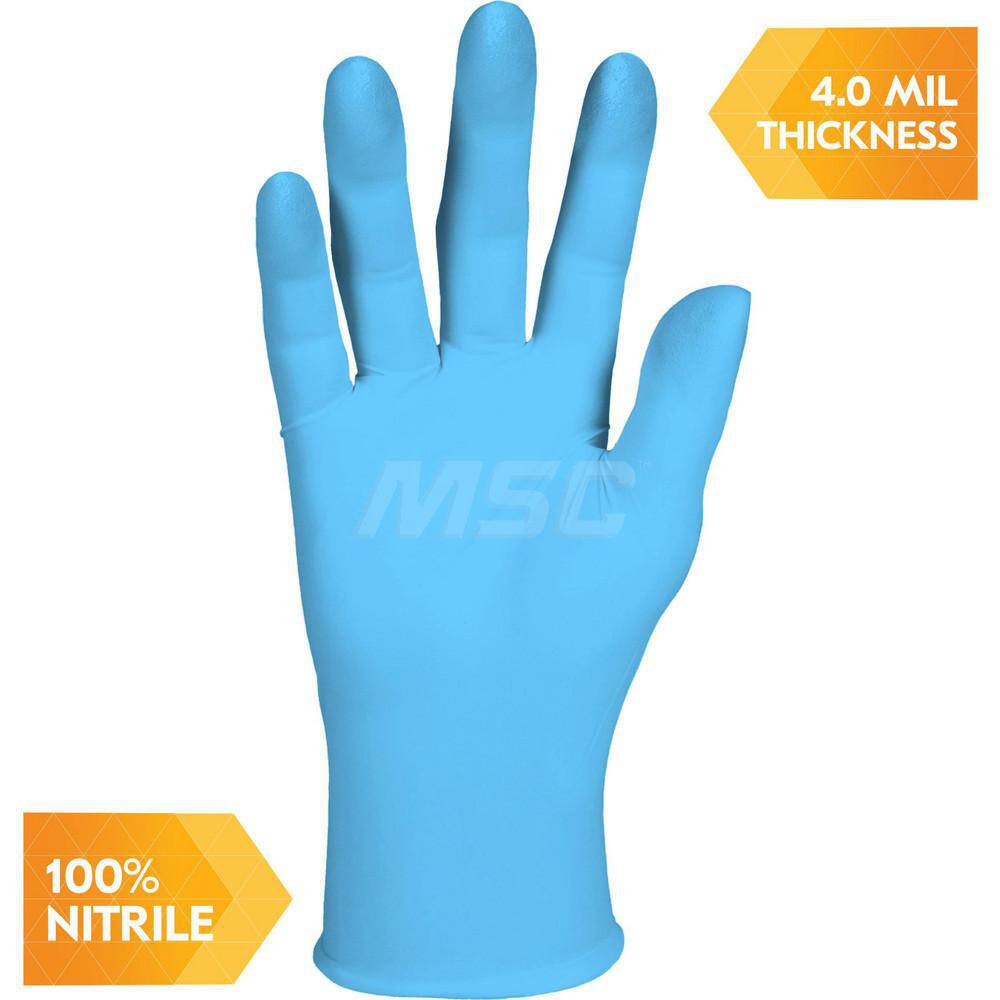 Disposable Gloves: X-Small, 4 mil Thick, Nitrile, Industrial Grade MPN:54185
