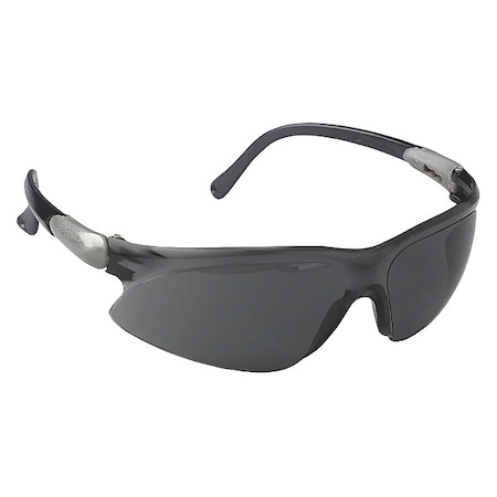 V20 Visio, Safety Glasses, Anti-Scratch, Gray Lens, Black Frame, Half-Frame MPN:14473