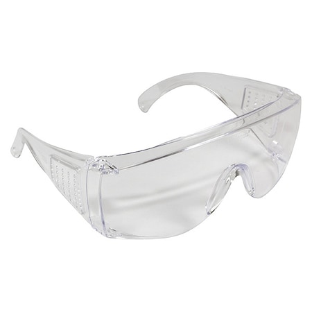 Safety Glasses, Clear Polycarbonate Lens, Scratch-Resistant, 50PK MPN:16727