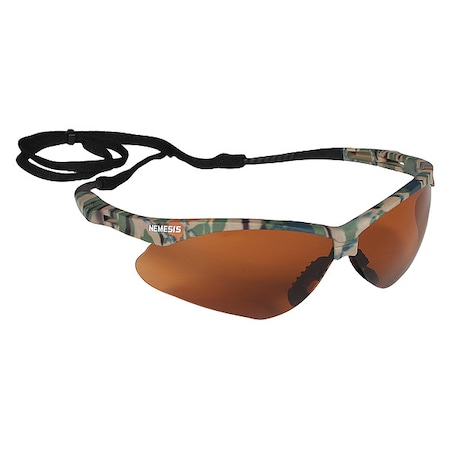 V30 Nemesis Safety Glasses, Anti-Fog & Anti-Scratch, Wraparound, Camouflage Frame, Bronze Lens MPN:19644
