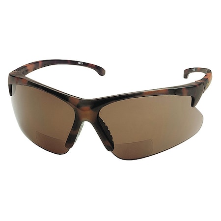 V60 30-06 RX Reader Safety Glasses, Black Wraparound Frame, 1.5 Diopter, Brown Lens, Universal MPN:19872