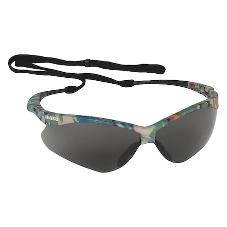 V30 Nemesis Safety Glasses, Anti-Fog & Anti-Scratch, Wraparound, Camouflage Frame, Smoke (Gray) Lens MPN:22609