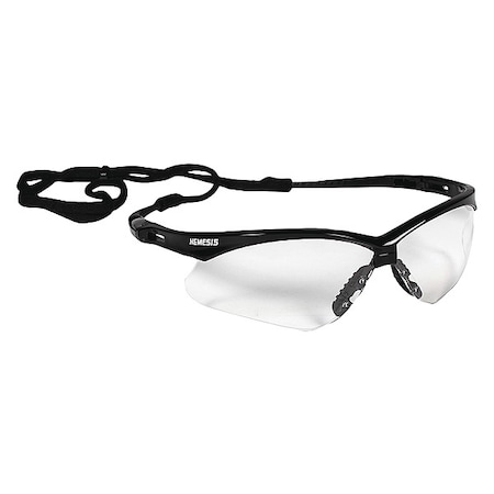 V30 Nemesis Safety Glasses, Anti-Fog & Anti-Scratch, Wraparound, Black Frame, Clear Lens MPN:25679