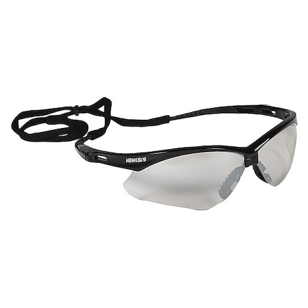 V30 Nemesis Safety Glasses, Anti-Scratch, Wraparound, Black Frame, Indoor/Outdoor Lens MPN:25685