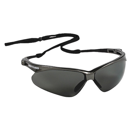 V30 Nemesis Safety Glasses, Anti-Scratch, Wraparound, Gunmetal Frame, Smoke (Gray) Polarized Lens MPN:28635