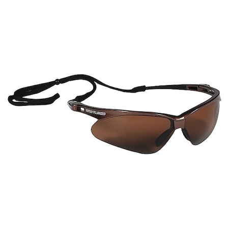V30 Nemesis Safety Glasses, Anti-Scratch, Wraparound, Gunmetal Frame, Amber Polarized Lens MPN:28637