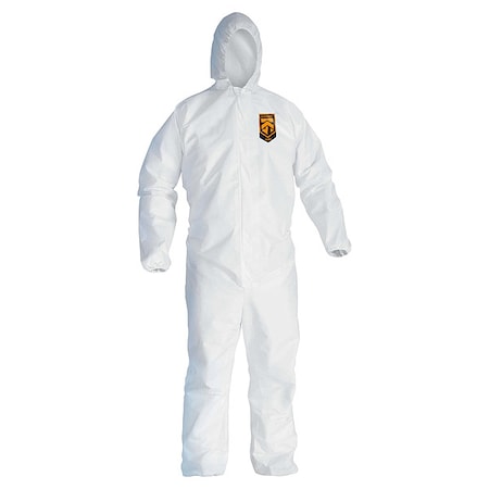 Coveralls, S, Wht, KleenGuard A40, PK25 MPN:30939