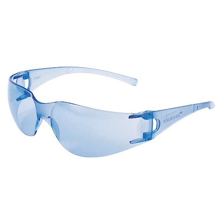 V10 Element, Safety Glasses, Uncoated, Light Blue Lens, Blue Frame, Frameless MPN:33072