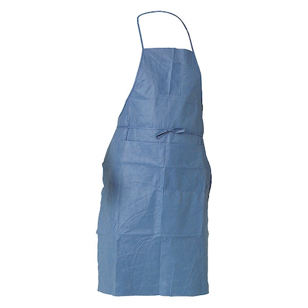 Shop Apron, Fabric, Blue, 40 in, One Size MPN:36260