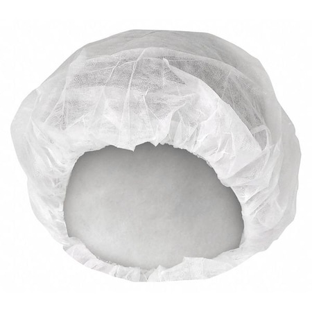 Bouffant Cap, Polypropylene, 21 in Dia., White, M, 600 PK MPN:36900