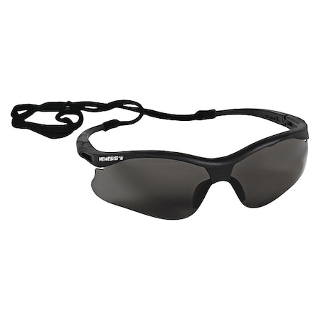 V30 Nemesis Small, Safety Glasses, Anti-Scratch, Gray Lens, Black Frame, Half-Frame MPN:38476