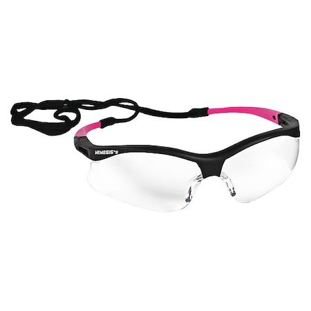 V30 Nemesis Small, Safety Glasses, Anti-Fog & Anti-Scratch, Clear Lens, Black Frame, Half-Frame MPN:38478