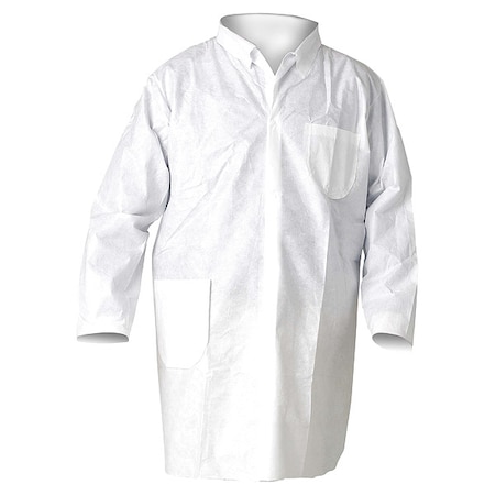Lab Coat, XS, SMMMS, Snaps, Elastic Cuff, Serged Seam MPN:42201