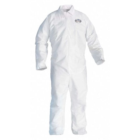 Disposable Coverall, 2XL, White, SMMMS, PK24 MPN:49005