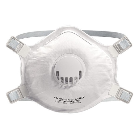 Particulate Respirator, R95, Exhalation Valve, Molded, Adj. Straps, Nose Clip, Universal, PK 80 MPN:55930