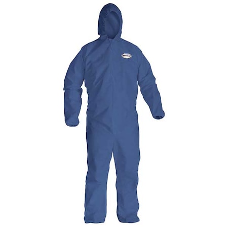 Hooded Disp. Coveralls, Blue, 4XL, PK20 MPN:58517