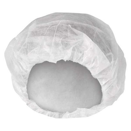 Bouffant Cap, Rayon, 24 in Dia., White, L, 500 PK MPN:66829