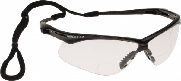 Magnifying Safety Glasses: +2, Clear Lenses, Scratch Resistant, ANSI Z87.1-2010 MPN:28624