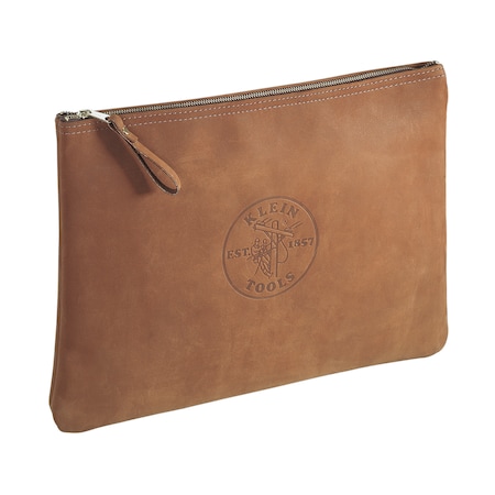 Zipper Bag, Contractor's Leather Portfolio MPN:5136